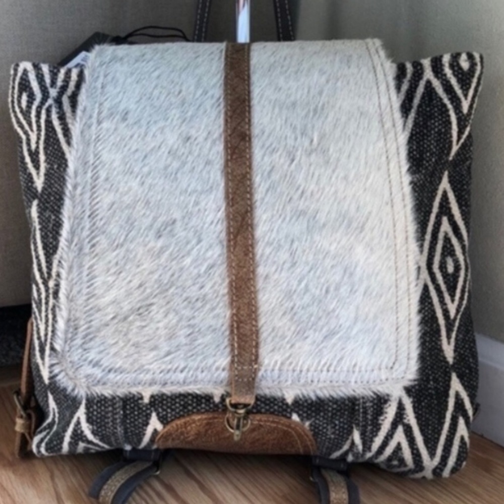 Grizzle Cowhide Backpack /Purse -Only used once
